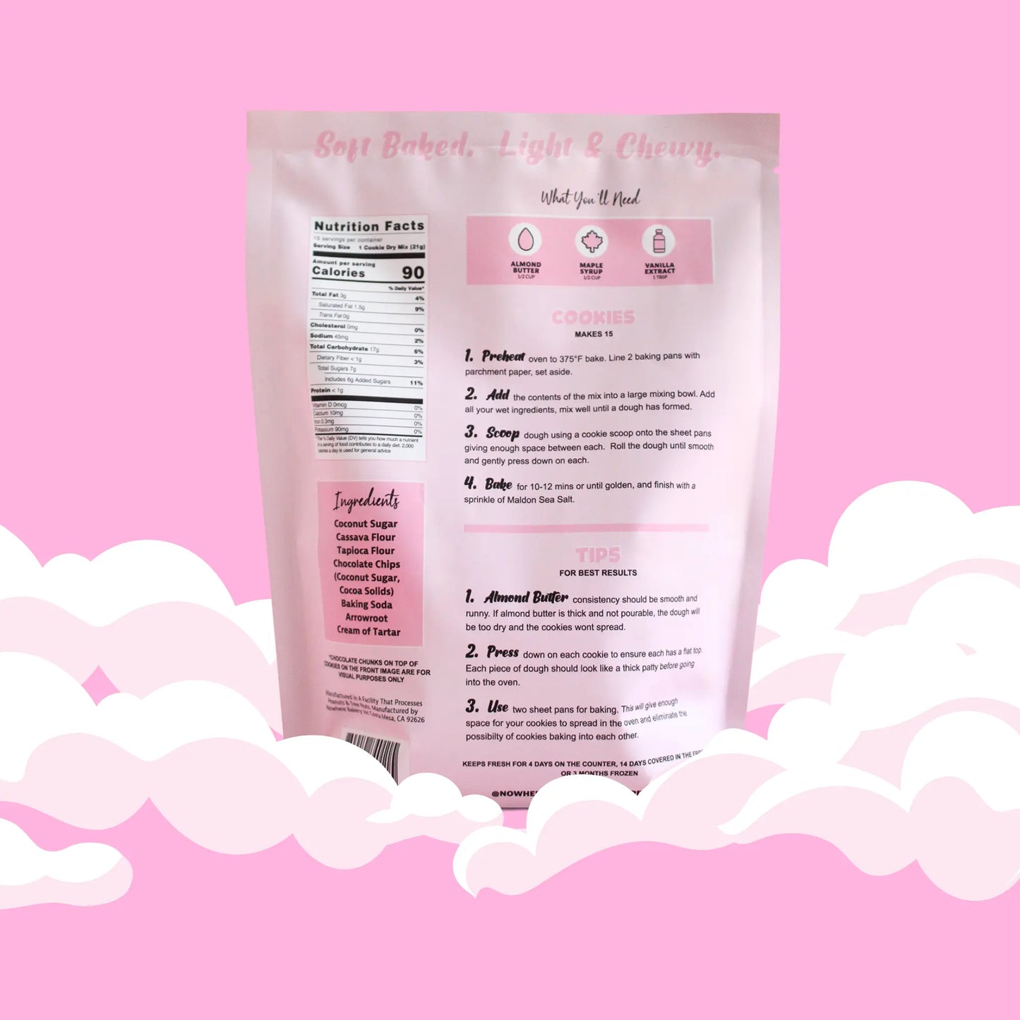 Chocolate Chip Cookie Baking Mix Nowhere Bakery