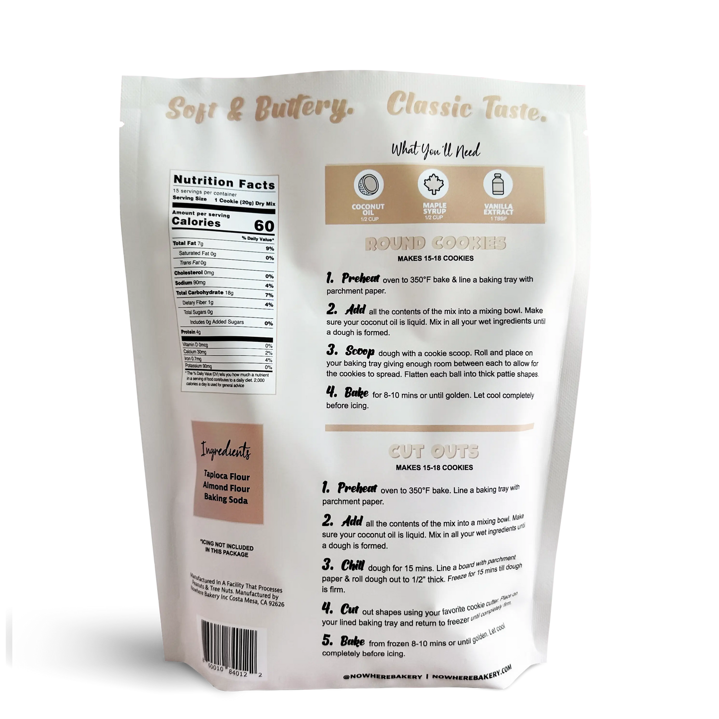 Sugar Cookie Baking Mix - Nowhere Bakery