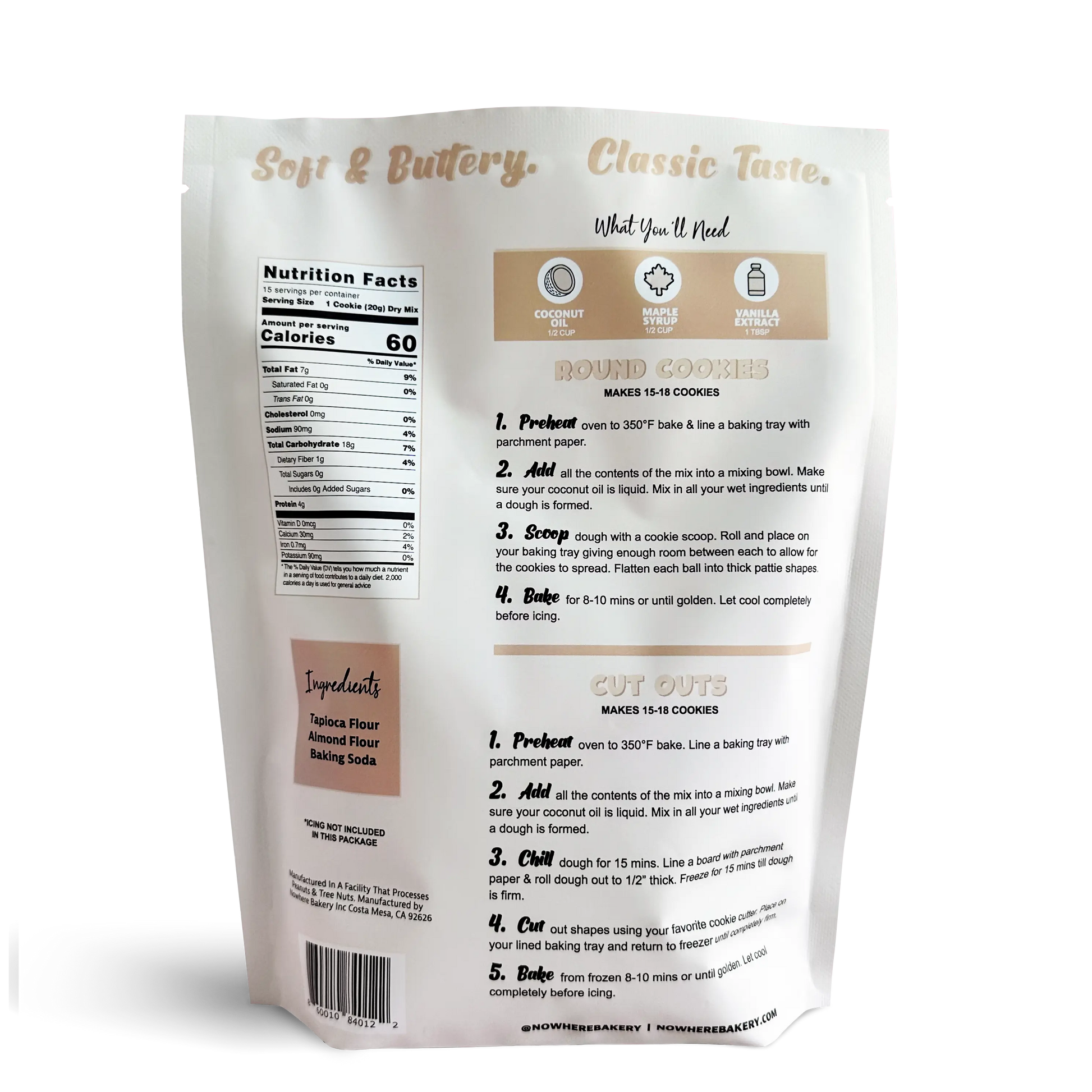 Sugar Cookie Baking Mix - Nowhere Bakery