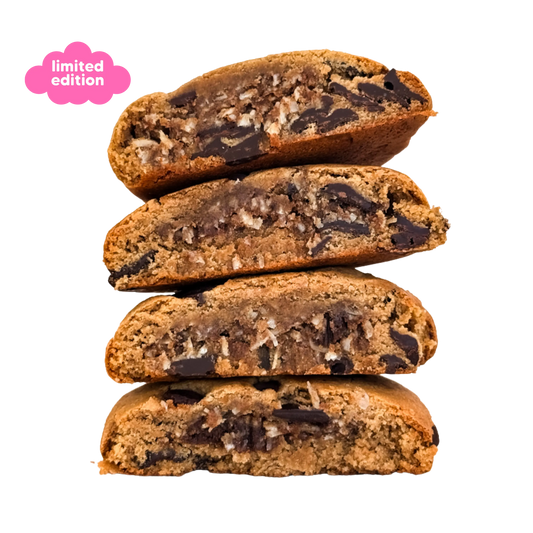 Protein Stuffed Samoa Cookie with @lilsipper Nowhere Bakery