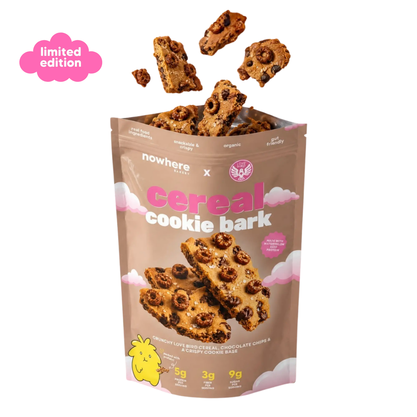 Cereal Cookie Bark with Lovebird Cereal Nowhere Bakery