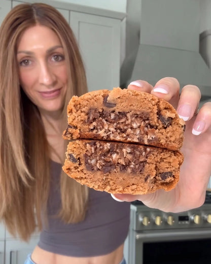 Protein Stuffed Samoa Cookie with @lilsipper Nowhere Bakery