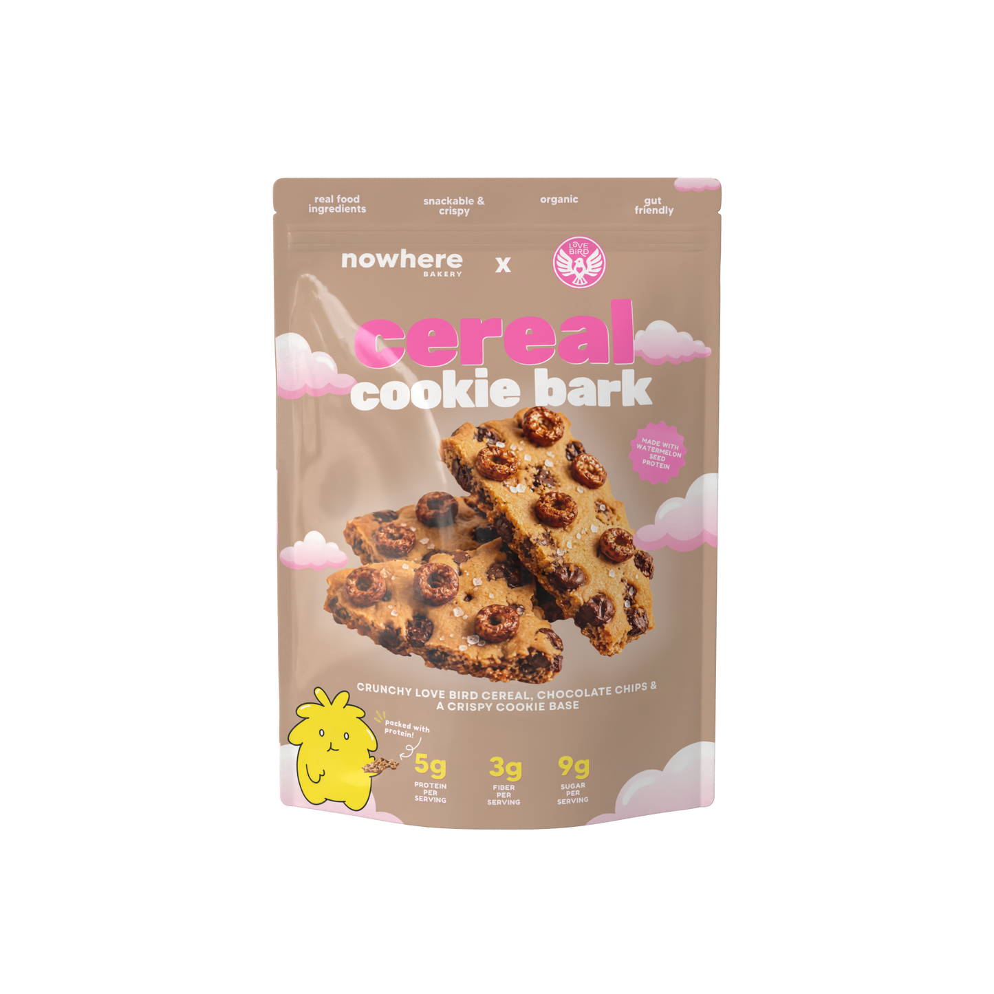 Cereal Cookie Bark with Lovebird Cereal