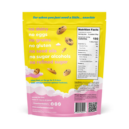 Choc Chip Snackies Back - Nowhere Bakery