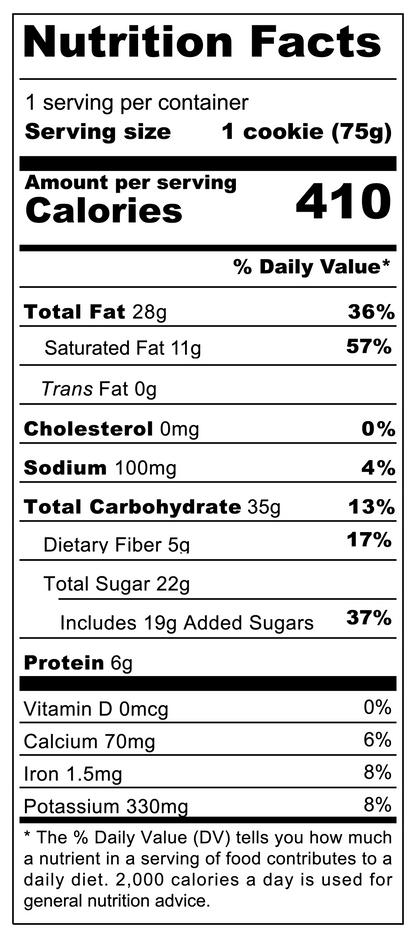 Pecan Choc Chip Cookie Nowhere Bakery